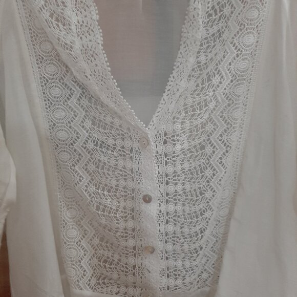 Anthropologie boho crochet silk blouse - Picture 16 of 16